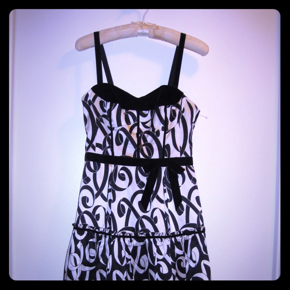 Nanette Lepore silk and velvet dress.  Size 2.